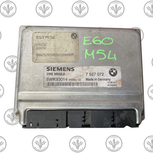 ECU ENGINE CONTROLLER BMW E60 525i SIEMENS 5WK93014, 7 527 072, 7527072