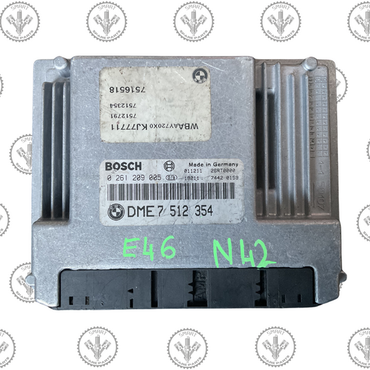 BMW E46 318ti N42 Engine CDE 2001-2004 Bosch ECU part# DME 7 512 354